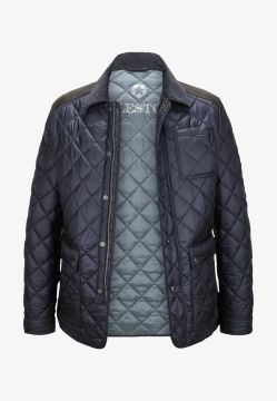 PIKOWANA KURTKA MĘSKA Z WSTAWKAMI SKÓRZANYMI MILESTONE 990474 60655