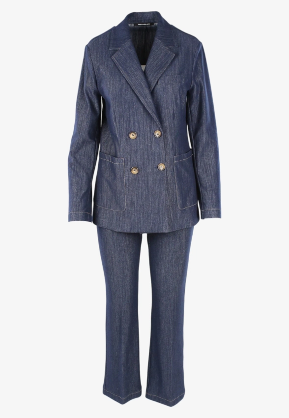 SPODNIE DAMSKIE Z JERSEYU O WYGLĄDZIE JEANSU  PENNYBLACK DUELLO