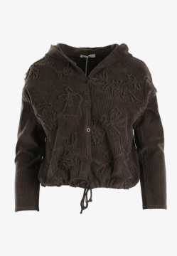 SZTRUKSOWA BLUZA DAMSKA Z KAPTUREM HAILYS TIP-25617