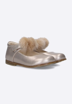 BALERINY DZIEWCZĘCE SKÓRZNE ZAPINANE NA RZEP EMEL ES 2047C