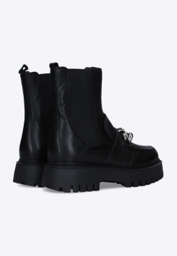 BOTKI DAMSKIE SKÓRZANE Z OZDOBNYM ŁAŃCUSZKIEM SHOELAB WH401 H26