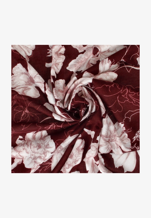 SZAL DAMSKI W KWIATOWY WZÓR Z WISKOZY S-113118