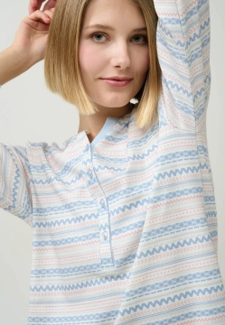 BAWEŁNIANA KOSZULA NOCNA Z ZAPIĘCIEM NA GUZIKI VAMP 23301