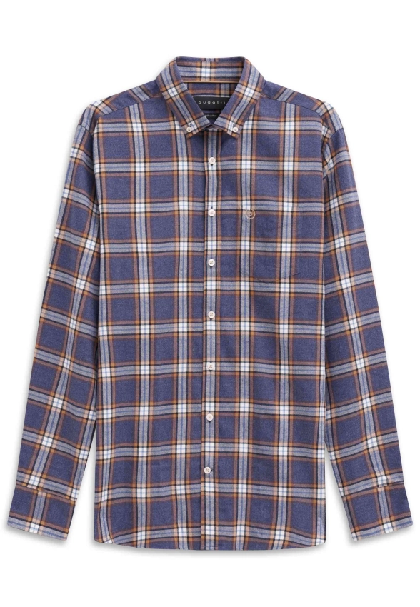 KOSZULA MĘSKA Z DŁUGIM RĘKAWEM W KRATĘ BUGATTI 9350 88303D