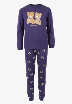 BAWEŁNIANA PIŻAMA DZIEWCZĘCA Z NADRUKIEM W MISIE I KOKARDKI Z ORIGINAL MARINES DFA3782FA