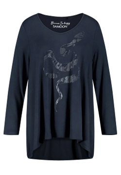 T-SHIRT DAMSKI Z DŁUGIM RĘKAWEM SAMOON 571543-26442