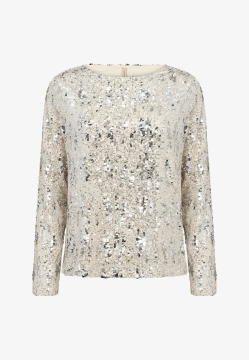 BLUZKA DAMSKA Z DŁUGIM RĘKAWEM OZDOBIONA CEKINAMI SOYACONCEPT 27322