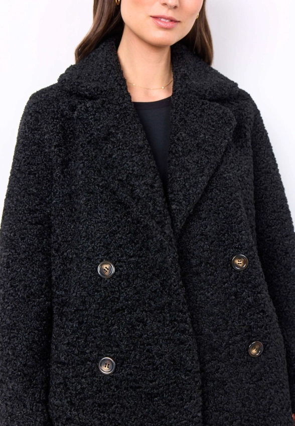 KRÓTKI PŁASZCZ DAMSKI TYPU BOUCLA SOYACONCEPT 40216