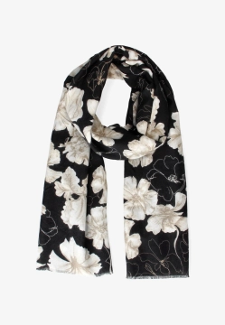 SZAL DAMSKI W KWIATOWY WZÓR Z WISKOZY S-113118