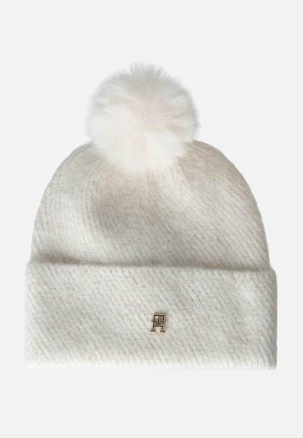 CZAPKA DAMSKA Z OIMIESZKĄ WEŁNY TOMMY HILFIGER AW0AW17855C