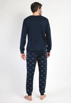 BAWEŁNIANA PIŻAMA MĘSKA Z DŁUGIM RĘKAWEM ADMAS 63751