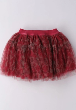 TIULOWA SPÓDNICA DZIEWCZĘCA Z KWIATOWYM WZOREM SARABANDA O F347