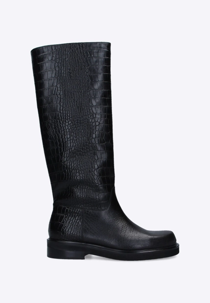 KOZAKI DAMSKIE SKÓRZANE Z WĘŻOWYM WZOREM VICTIM B-5021ES