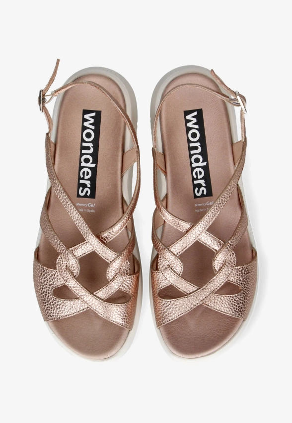 SKÓRZNAE SANDAŁY DAMSKIE WONDERS C-6550