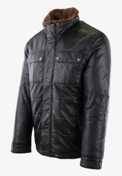 OCIEPLANA KURTKA SKÓRZANA MĘSKA BUGATTI 225 064