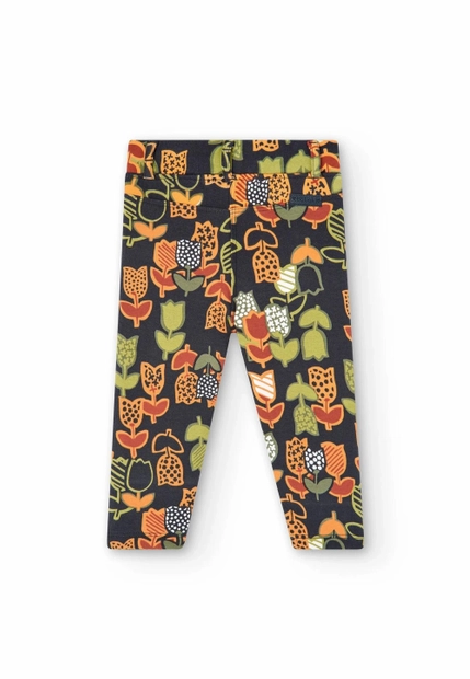 SPODNIE DZIEWCZĘCE Z MOTYWEM TULIPANA BOBOLI 237046