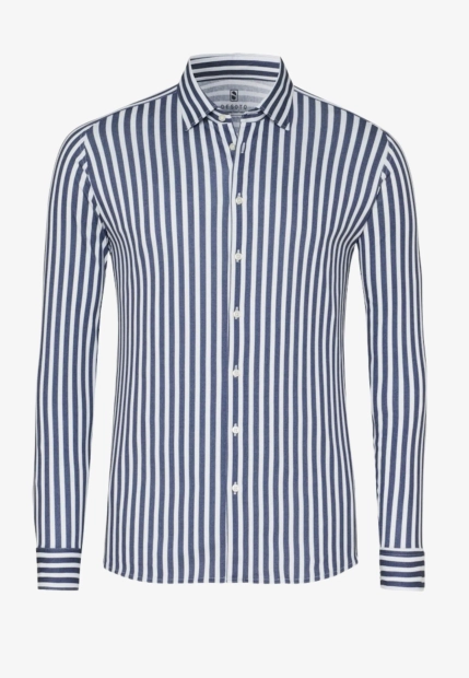 KOSZULA MĘSKA W SZEROKIE PASY Z DŁUGIM RĘKAWEM DESOTO 92128-3