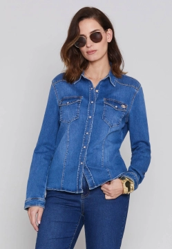 KOSZULA DAMSKA JEANSOWA EMANUELA COSTA EC1010