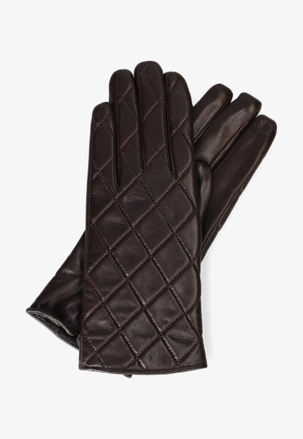 PIKOWANE RĘKAWICZKI DAMSKIE Z MIĘKKIEJ SKÓRY EKOLOGICZNEJ DIANA & CO FIRENZE DND8636