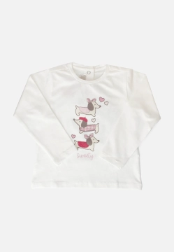 T-SHIRT DZIEWCZĘCY Z DŁUGIM RĘKAWEM CHICCO 100946