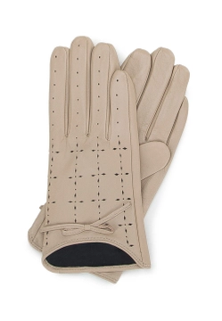 SKÓRZANE RĘKAWICZKI DAMSKIE DZIURKOWANE WITTCHEN 45-6-519-A