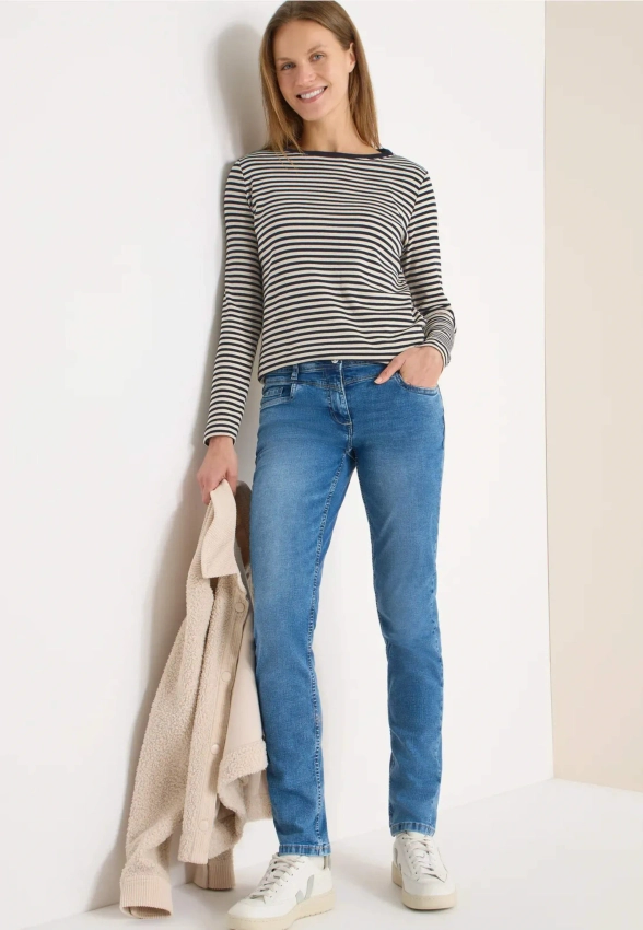 T-SHIRT DAMSKI W PASY CECIL 1 324532