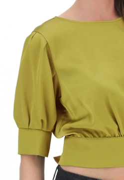 BLUZKA DAMSKA Z ROZCIĘCIEM Z TYŁU I WIĄZANIEM EKS CS1601 DD29