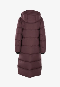DŁUGA PUCHOWA KURTKA DAMSKA Z KAPTUREM JUNGE 225-1036-52