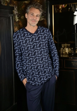 PIŻAMA MĘSKA Z NADRUKIEM W SAMOCHODY RINGELLA 5541212