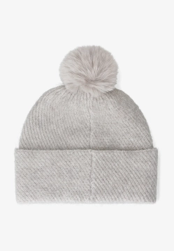 CZAPKA DAMSKA Z WYMIENNYM POMPONEM Z DOMIESZKĄ WEŁNY I ALPAKI TOMMY HILFIGER AW0AW17992