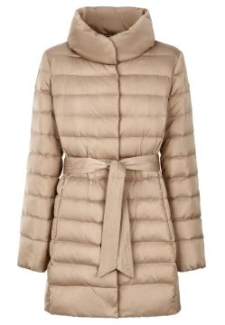 DŁUGA PUCHOWA KURTKA Z PASKIEM DAMSKA GEOX FILL POWER 500 W5626N T3122