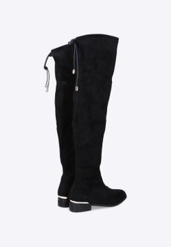 Długie kozaki damskie na płaskim obcasie TESSAGOLD1