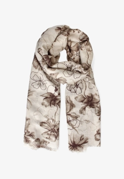 SZAL DAMSKI W KWIATOWY WZÓR Z WISKOZY S-113118