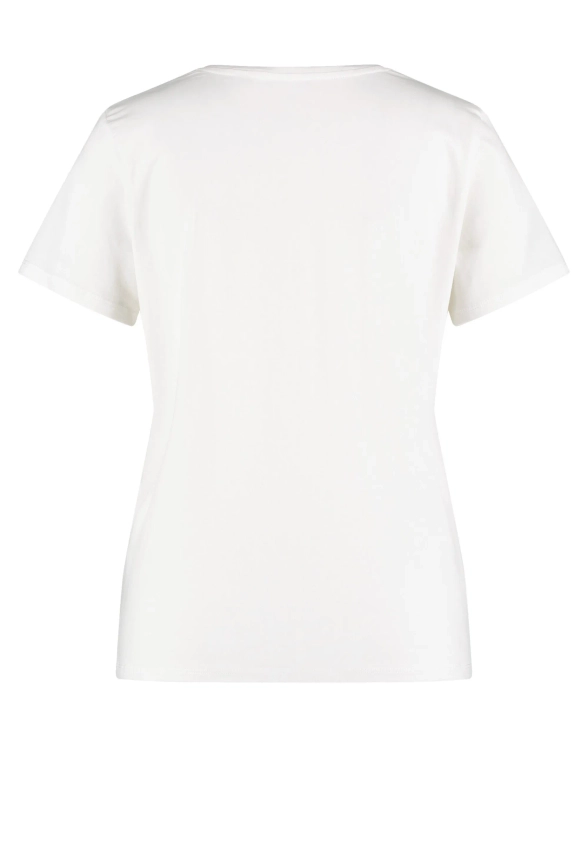 T-SHIRT DAMSKI Z KWIATOWĄ APLIKACJĄ TAIFUN 771333-16133