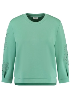 BLUZA DAMSKA Z RĘKAWAMI OZDOBIONYMI KORONKĄ GERRY WEBER 370232-35028