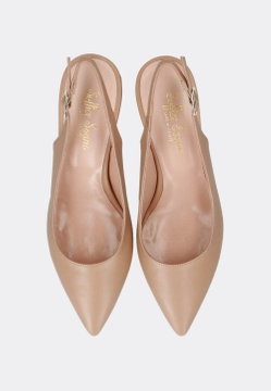 SKÓRZANE CZÓŁENKA DAMSKIE Z ODKRYTĄ PIĘTĄ SOFFICE SOGNO E24382