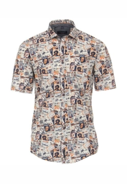 WZORZYSTA KOSZULA MĘSKA Z KRÓTKIM RĘKAWEM CASAMODA 934074400