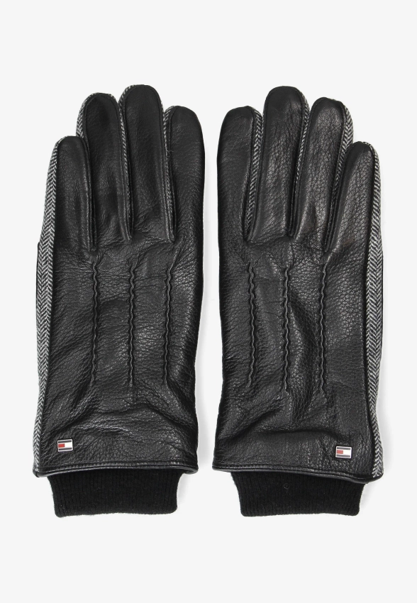 SKÓRZANE RĘKAWICZKI MĘSKIE Z DODATKIEM WEŁNY TOMMY HILFIGER AM0AM13602C