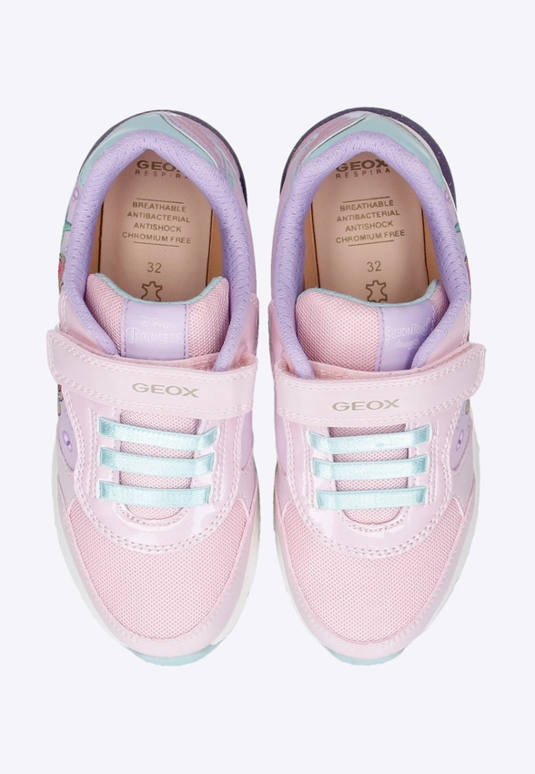 SNEAKERSY DZIEWCZĘCE GEOX Z KOLEKCJI DISNEY PRINCESS J358VA 011BC