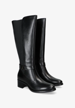 SKÓRZANE KOZAKI DAMSKIE NA PŁASKIM OBCASIE SHOELAB 2927