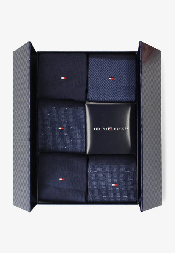 SKARPETY WYSOKIE 5 PAR W PUDEŁKU PRODUCENTA TOMMY HILFIGER 701235374C