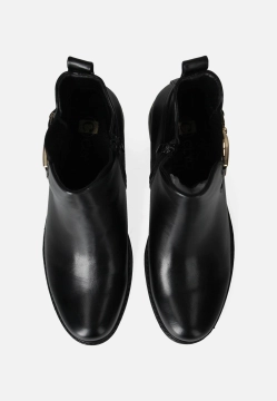 BOTKI DAMSKIE ZE SKÓRY EKOLOGICZNEJ ZAPINANE NA ZAMEK CLYO 60011 156