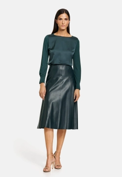 SPÓDNICA DAMSKA ZE SKÓRY EKOLOGICZNEJ GERRY WEBER 210020-31223