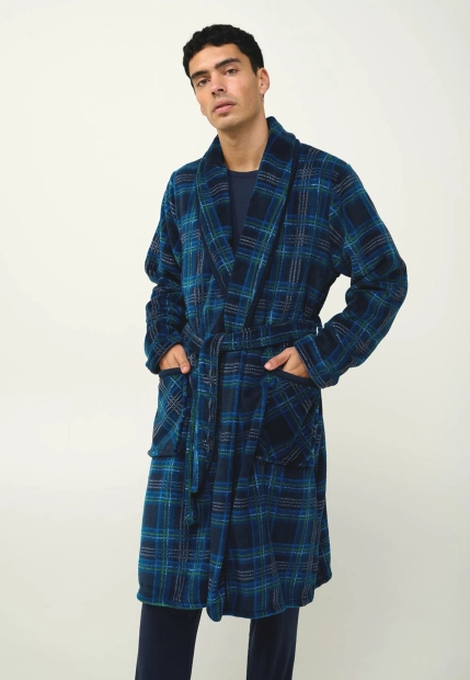 SZLAFROK MĘSKI W KRATĘ VAMP 23791