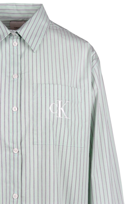 KOSZULA DAMSKA Z DŁUGIM RĘKAWEM W PASY CALVIN KLEIN LV044D170G