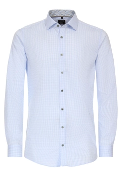 KOSZULA MĘSKA Z DŁUGIM RĘKAWEM W KRATĘ BODY FIT VENTI 144211400
