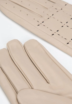 SKÓRZANE RĘKAWICZKI DAMSKIE DZIURKOWANE WITTCHEN 45-6-519-A