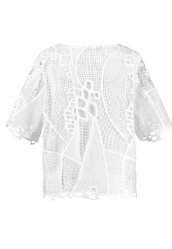 BLUZKA DAMSKA Z KORONKI TAIFUN 571382-16245