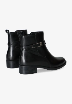 SKÓRZANE BOTKI DAMSKIE NA PŁASKIM OBCASIE DAMSKIE SHOELAB 5832