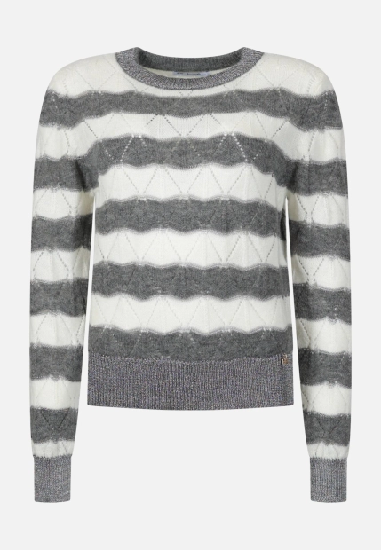 SWETER DAMSKI Z AŻUROWYM WZOREM ARTIGLI ACMA002865